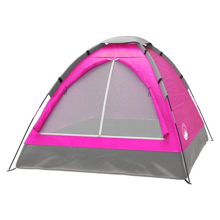 WAKEMAN 2 Person Camping Tent with Rain Fly and Bag - Lightweight Outdoor Tent by Outdoors Pink 75-CMP1089